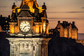 Castle and Clock sunset