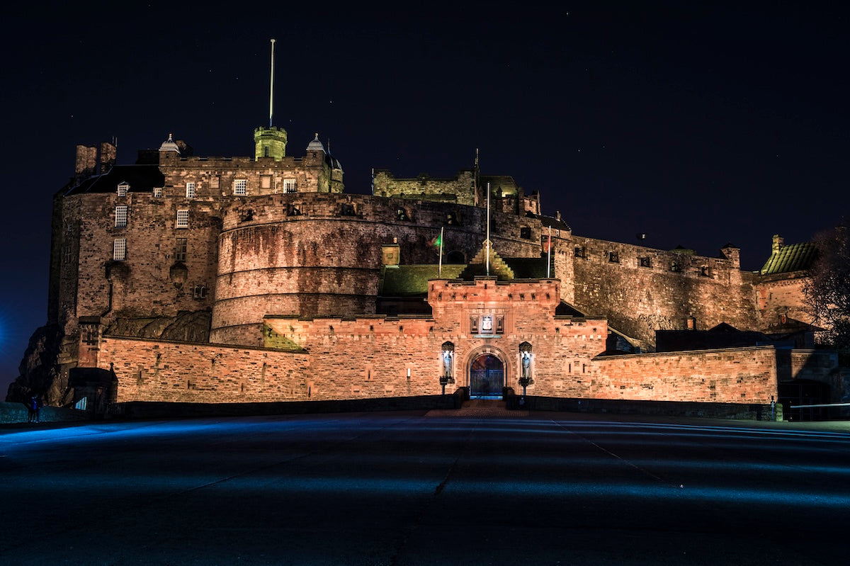 Castle esplanade at night