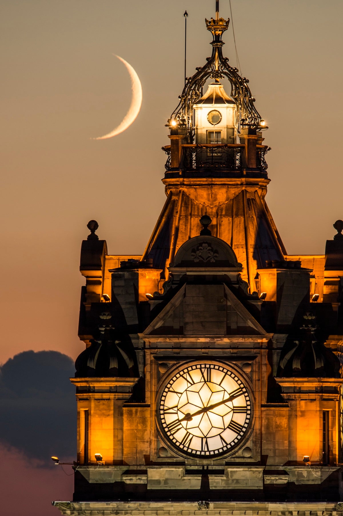 Crescent Moon and Balmoral Clock
