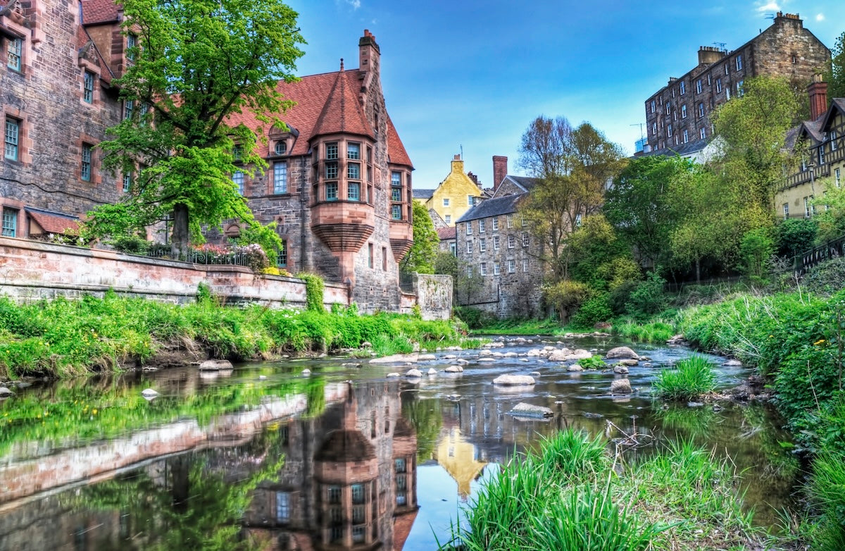 Dean Village in summer