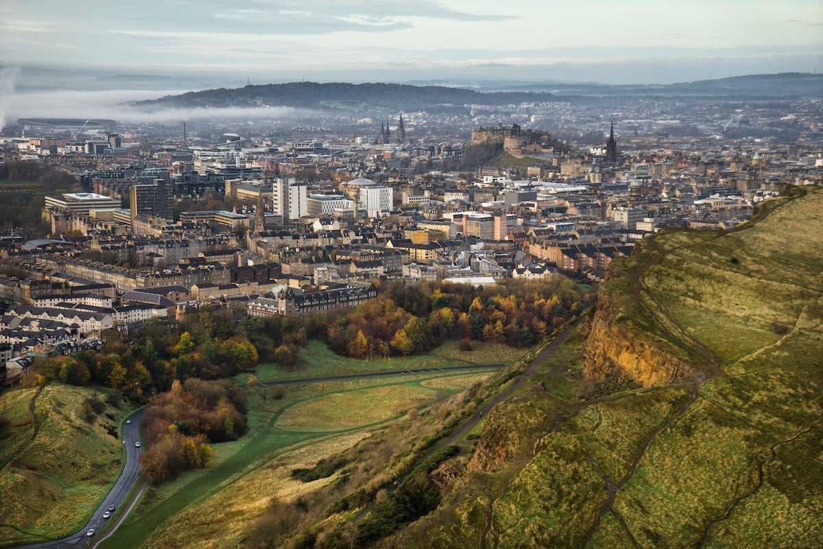Early morning from the top of Arthur's Seat