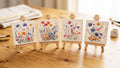 Watercolour wildflowers mini canvas set