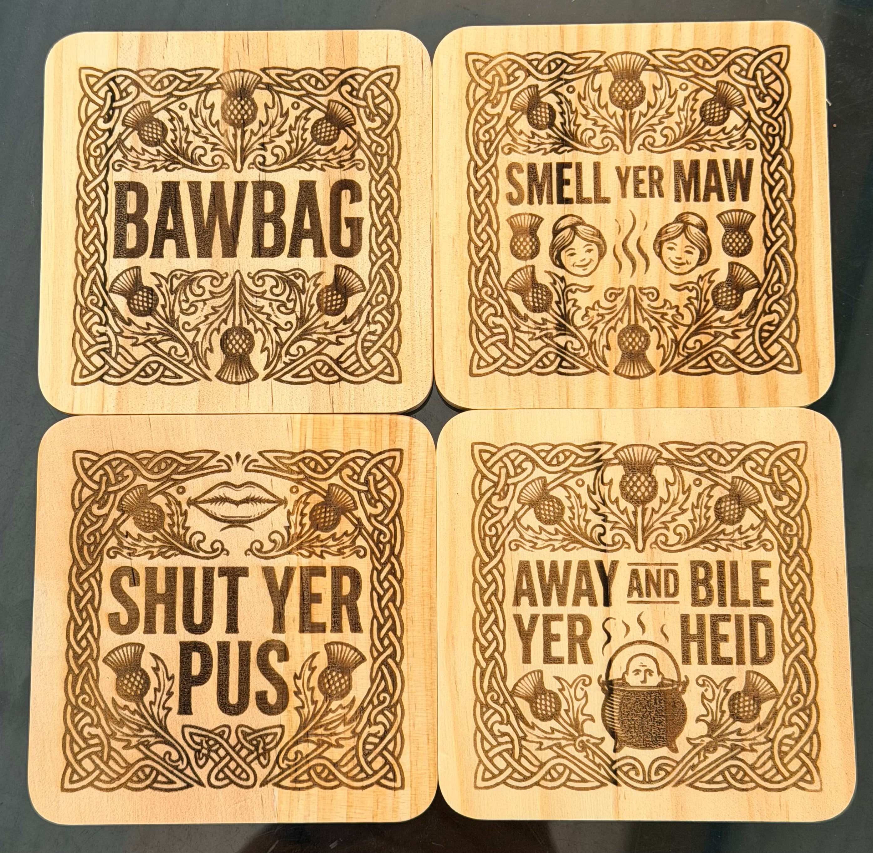 Wooden coasters