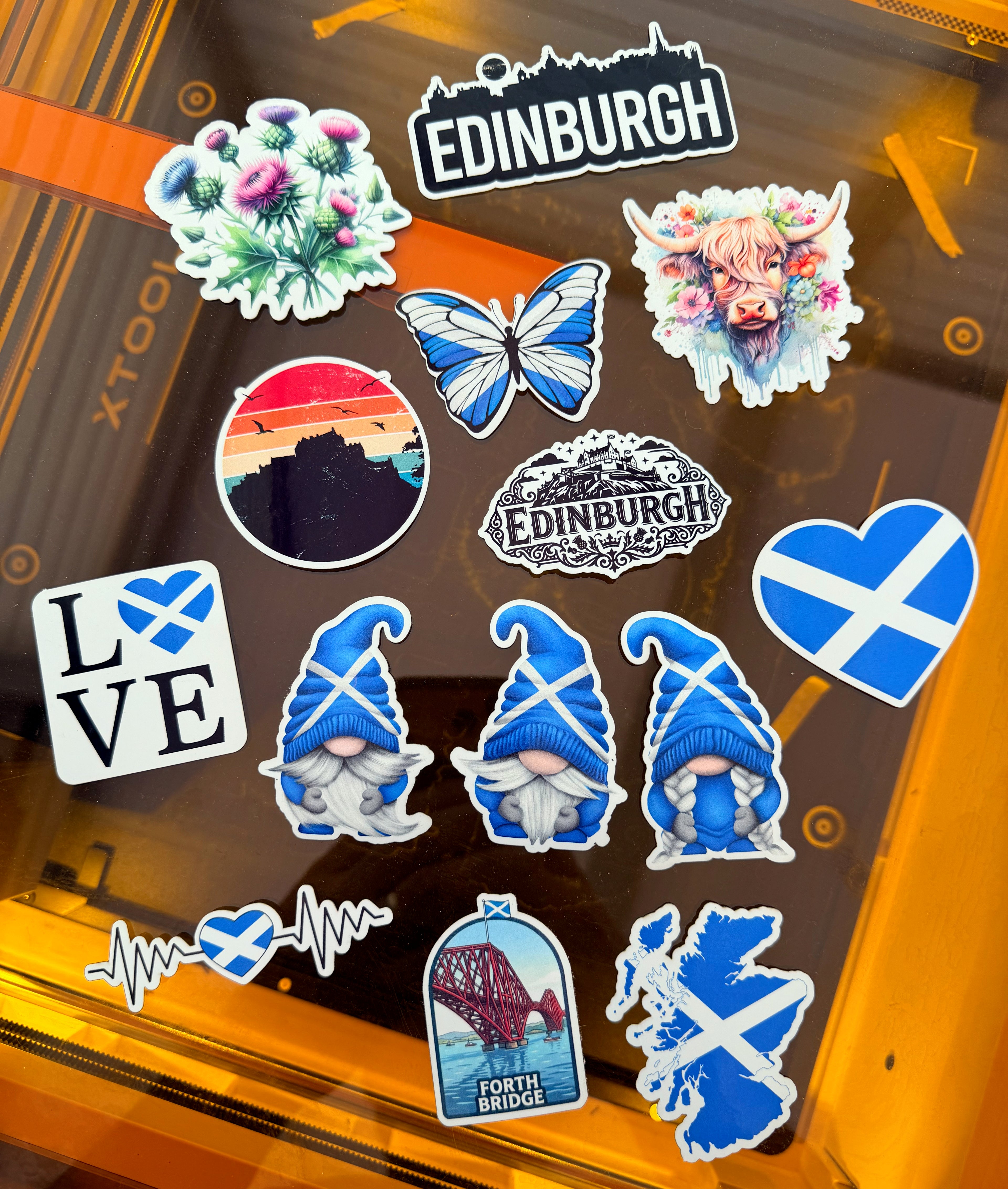 Edinburgh/Scotland sticker sheet