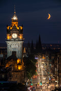 Moon along Princes Street