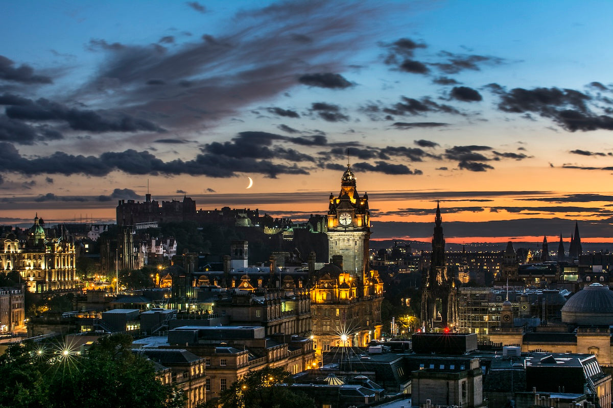 Moon and city centre