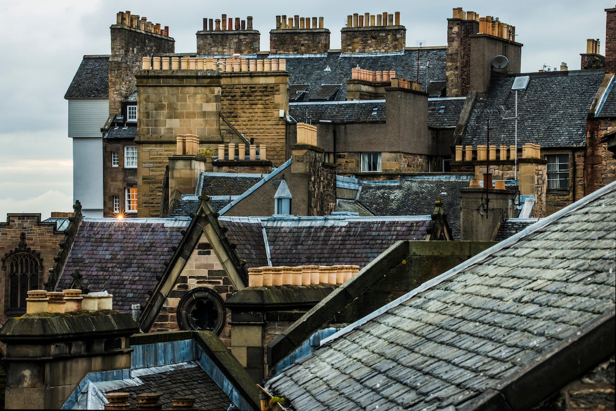 Old town chimney pots